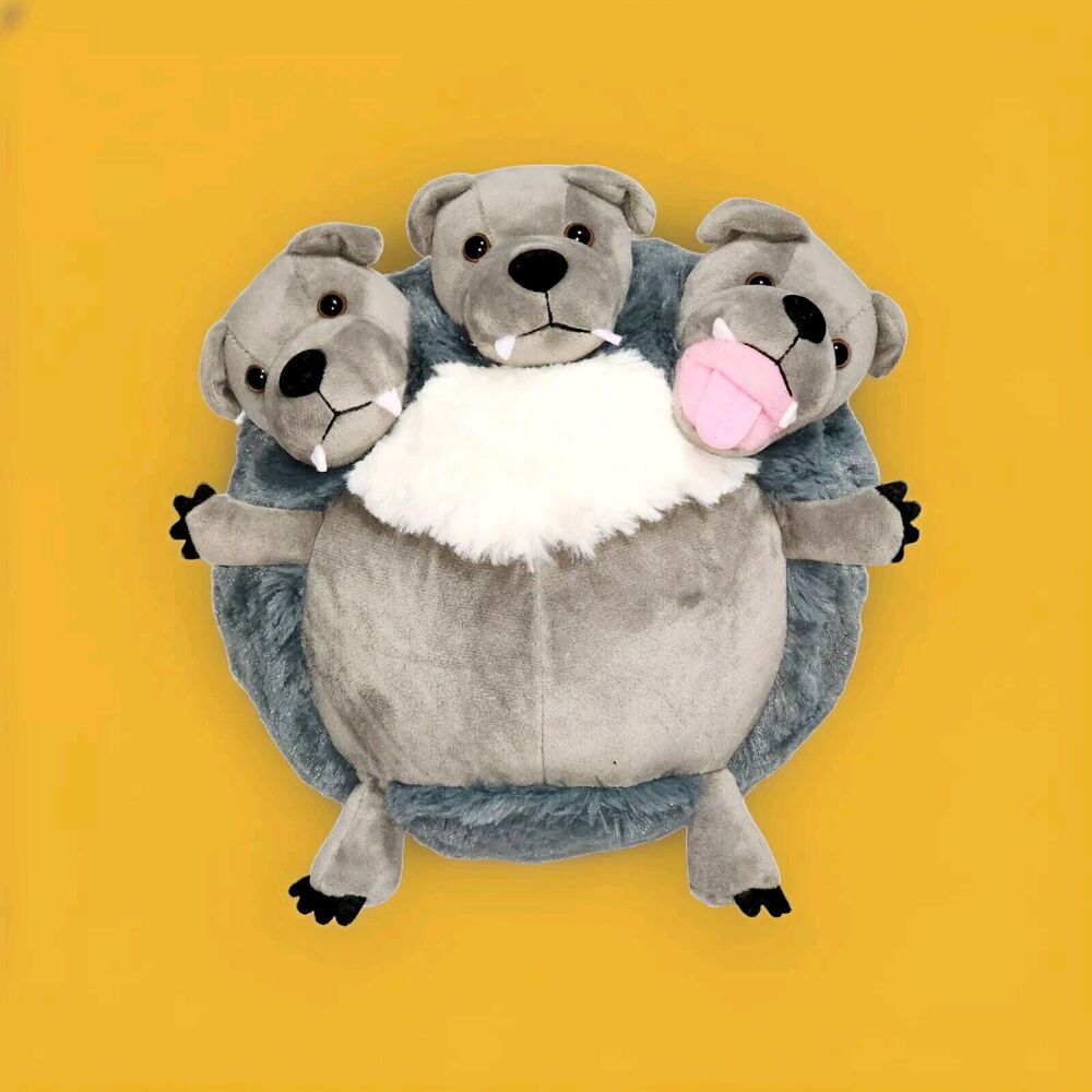 Squishable Mini Cerberus Three Headed Dog 9" Plush Stuffed Animal Gray